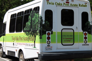 Twin Oaks Post Acute Rehab Van, Rear View